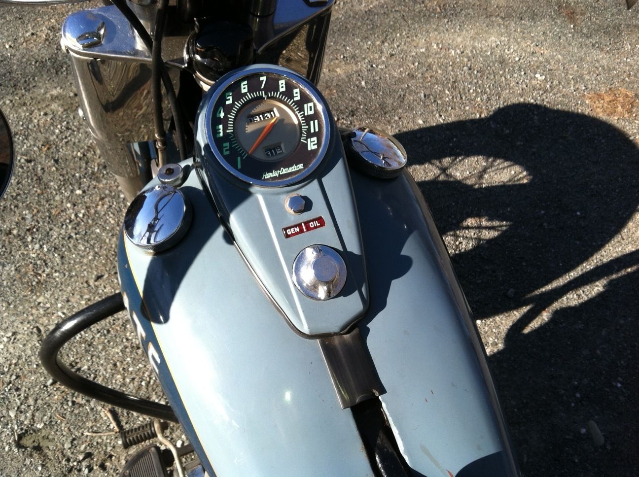 thumbnail image 2 of Vintage Style Harley Davidson Panhead & Shovelhead Police Special Speedometer Face Plate – Gloss Finish 2 of 4