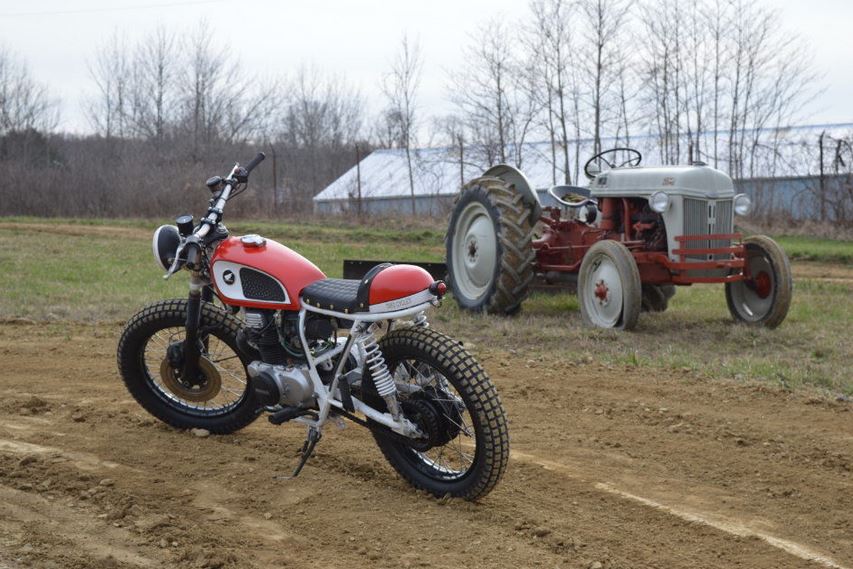Honda CB360 Scrambler Left Rear Bikeurious