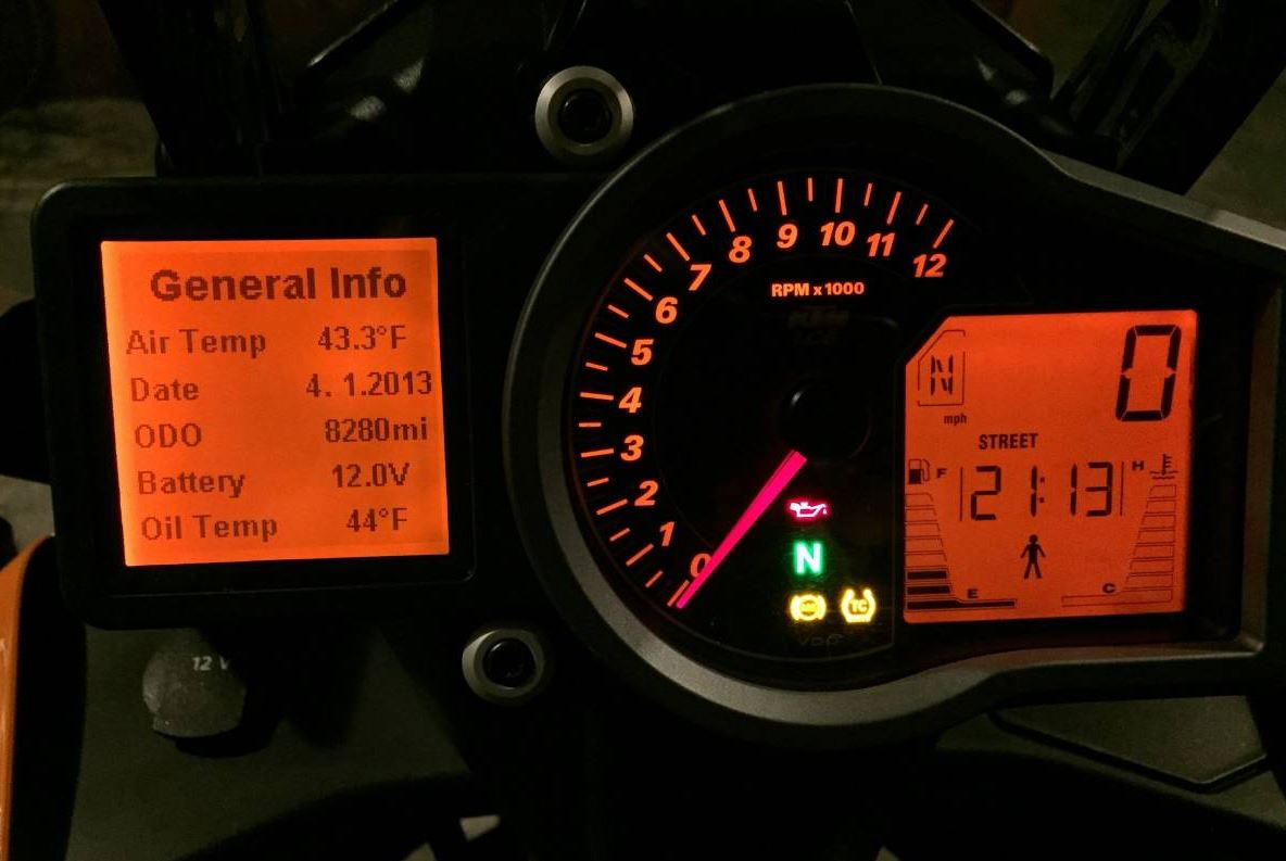 KTM 1190 Adventure Gauges Bikeurious